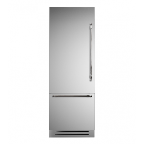 BERTAZZONI REF755BBLXTT/24HER Εντοιχιζόμενος Ψυγειοκαταψύκτης LUXURY SLOT-IN 75cm Inox
